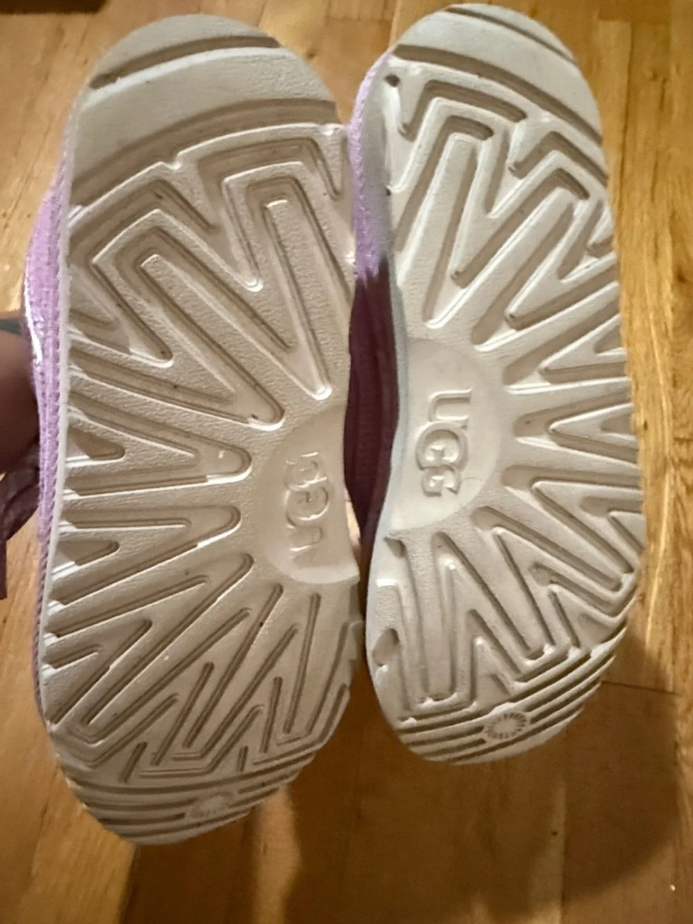 UGG Pink Kids High-Top Boots with Faux Fur Collar
